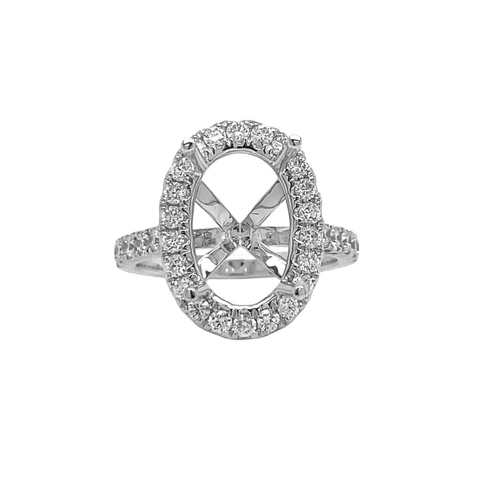 18Kt White Gold Diamond Semi-mount