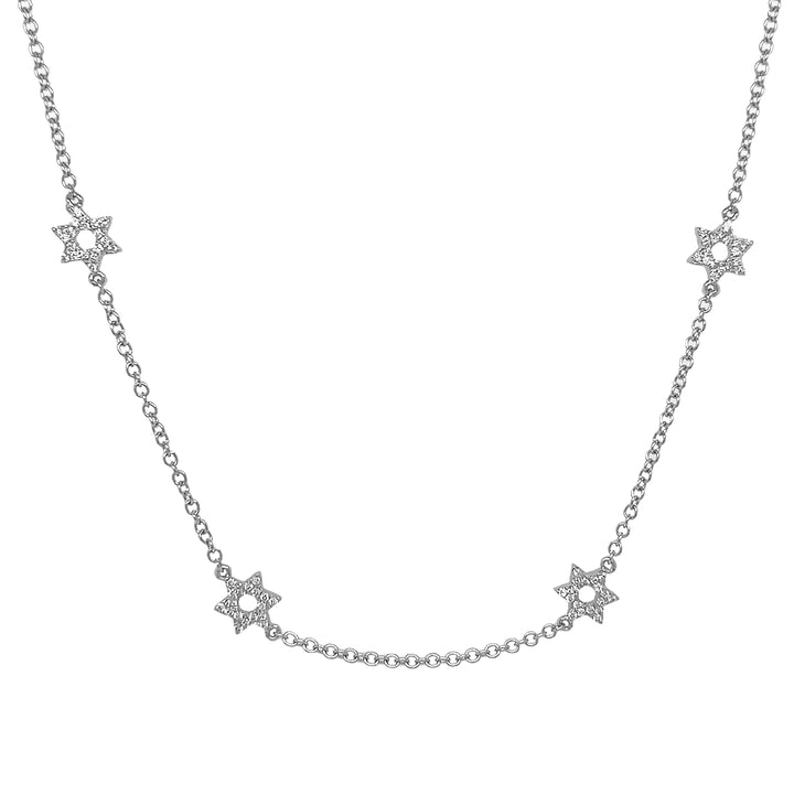 18kt White Gold Diamonds-by-the-inch Necklace