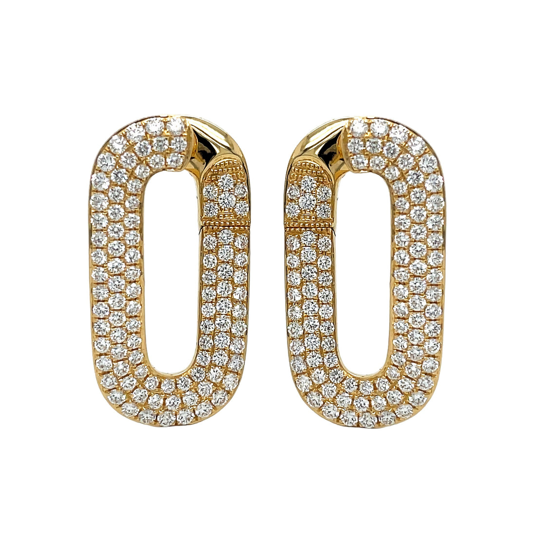 18kt Yellow Gold Diamond Earrings
