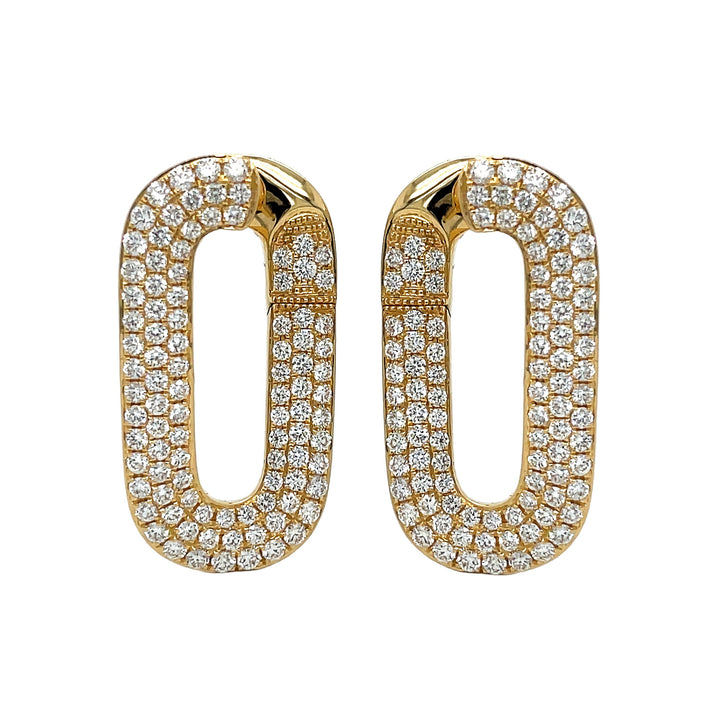 18kt Yellow Gold Diamond Earrings