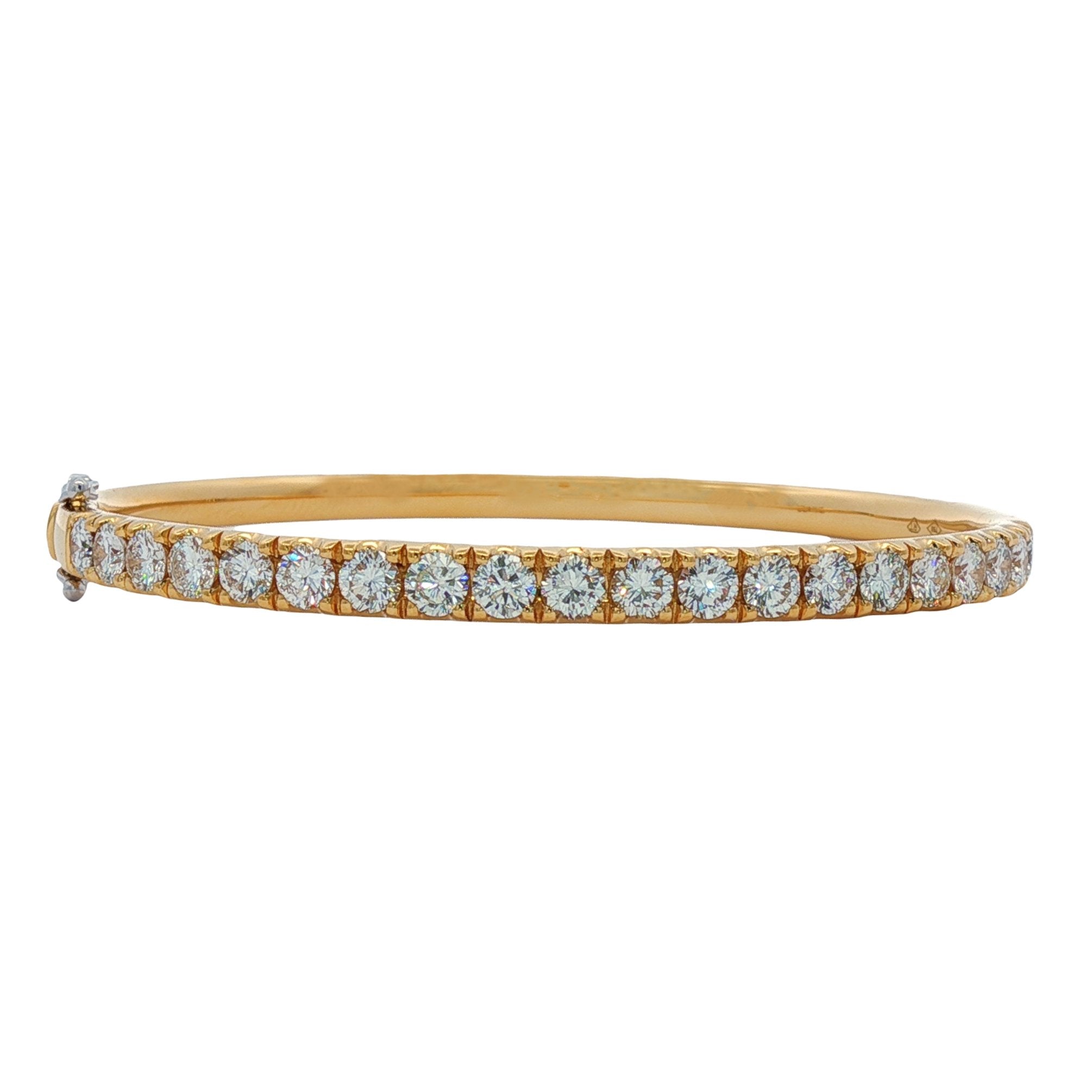 18kt Yellow And White Gold Diamond Bangle