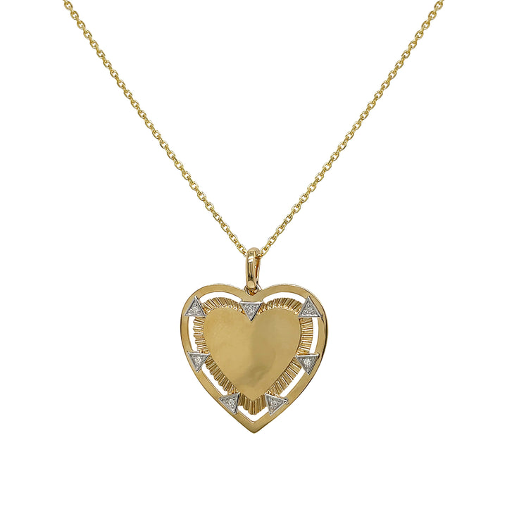 14kt Yellow And White Gold Diamond Pendant