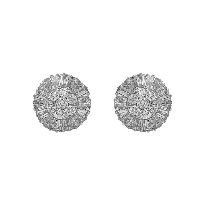 18kt White Gold Diamond Earrings