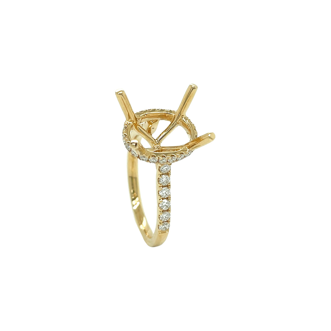 18kt Yellow Gold Diamond Semi-mount