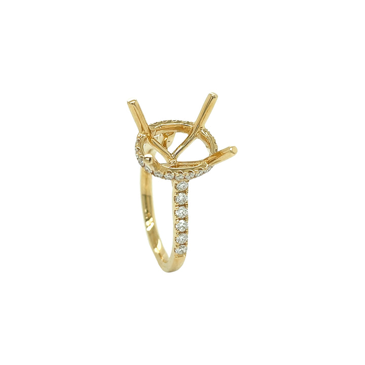 18kt Yellow Gold Diamond Semi-mount
