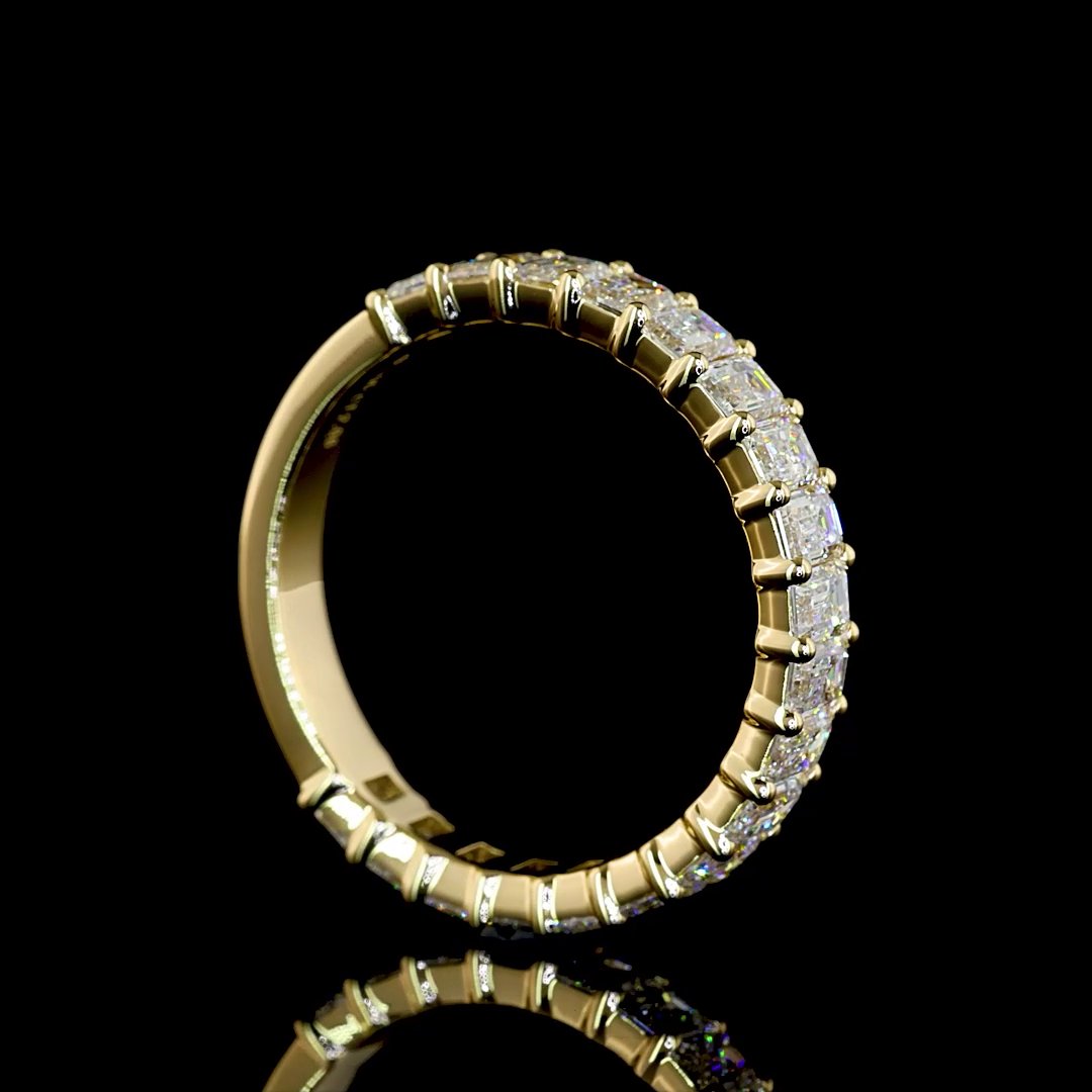 14kt White Gold Lab Diamond Band