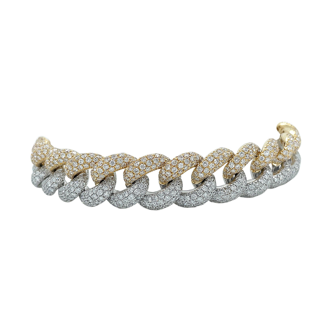 18kt Yellow And White Gold Diamond Bracelet