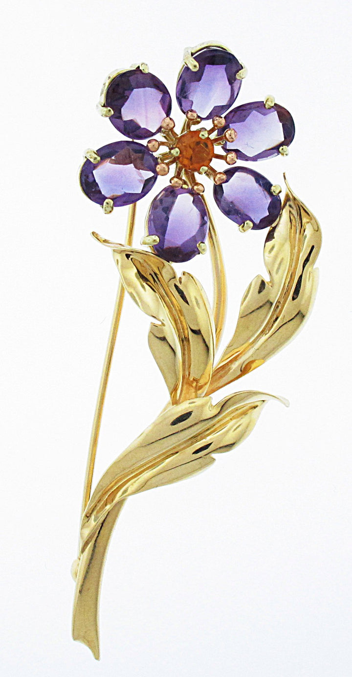 14kt Yellow Gold Color Stone Pin/Pendant