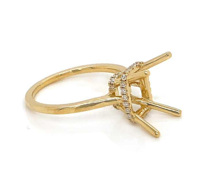 18kt Yellow Gold Diamond Semi-mount