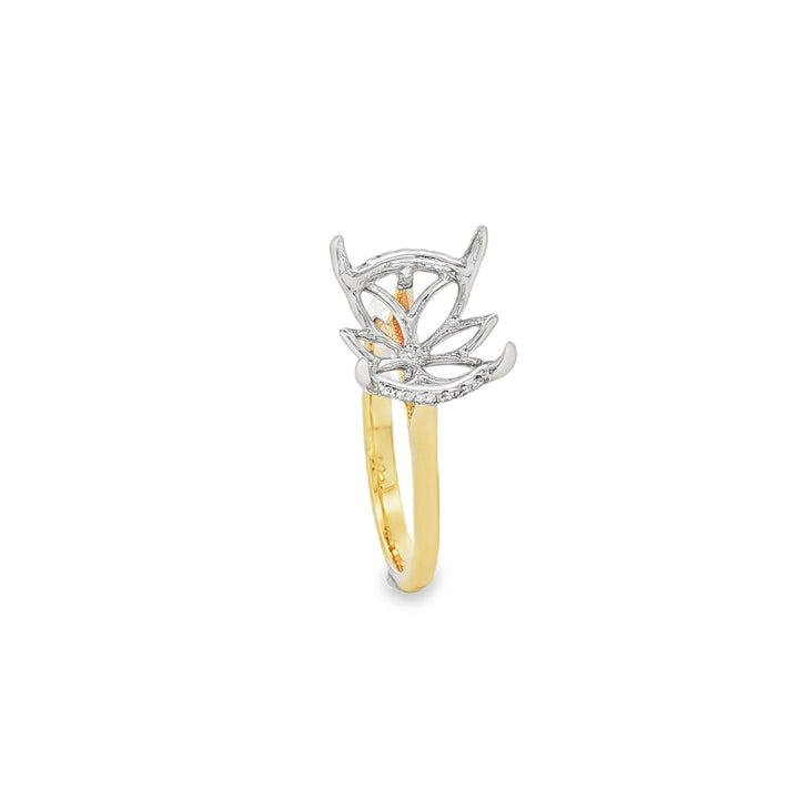 14kt Yellow And White Gold Lab Diamond Semi-Mount