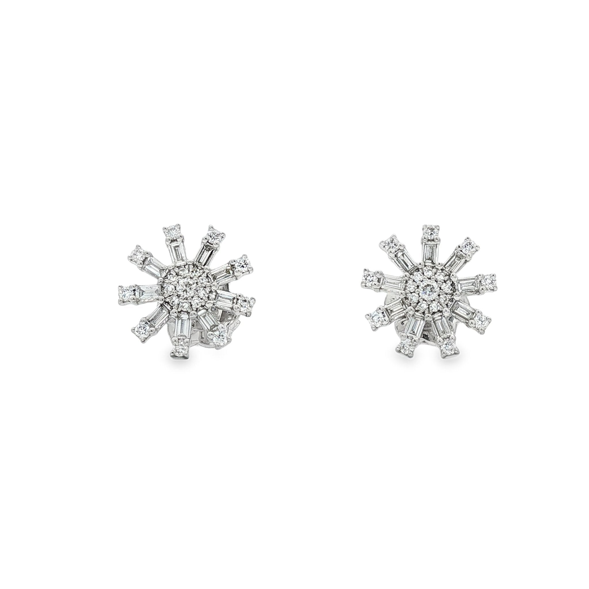 14kt White Gold Diamond Earrings