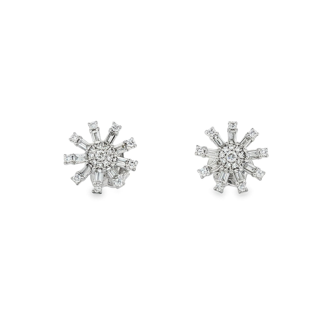 14kt White Gold Diamond Earrings