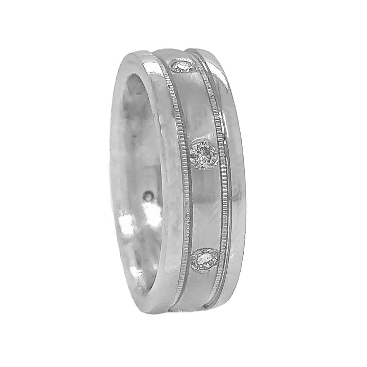 14kt White Gold Diamond Band