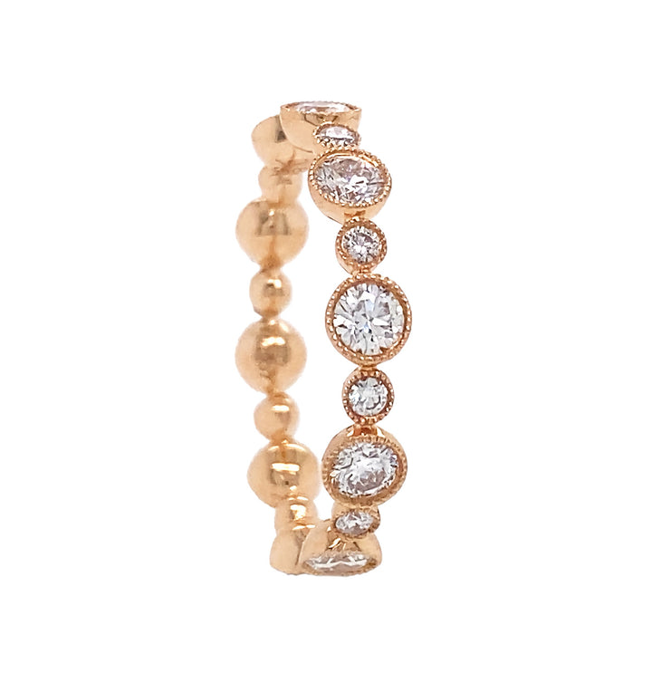 18kt Rose Gold Diamond Band