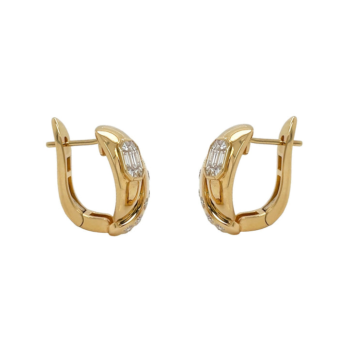 18kt Yellow Gold Diamond Earrings