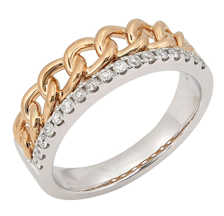 18kt Rose Gold Diamond Band