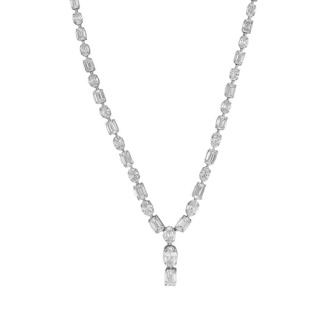 14kt White Gold Lab Diamond Tennis Necklace