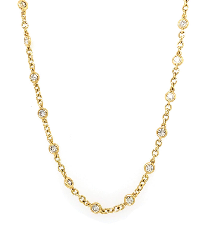 18kt Yellow Gold Diamond Necklace