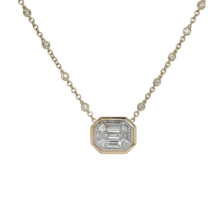 18kt Yellow Gold Diamond Necklace