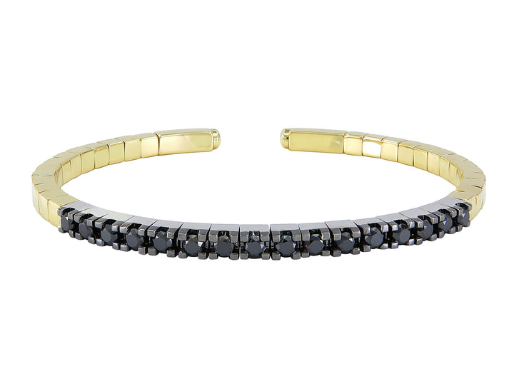 18kt White And Yellow Gold Diamond Bangle