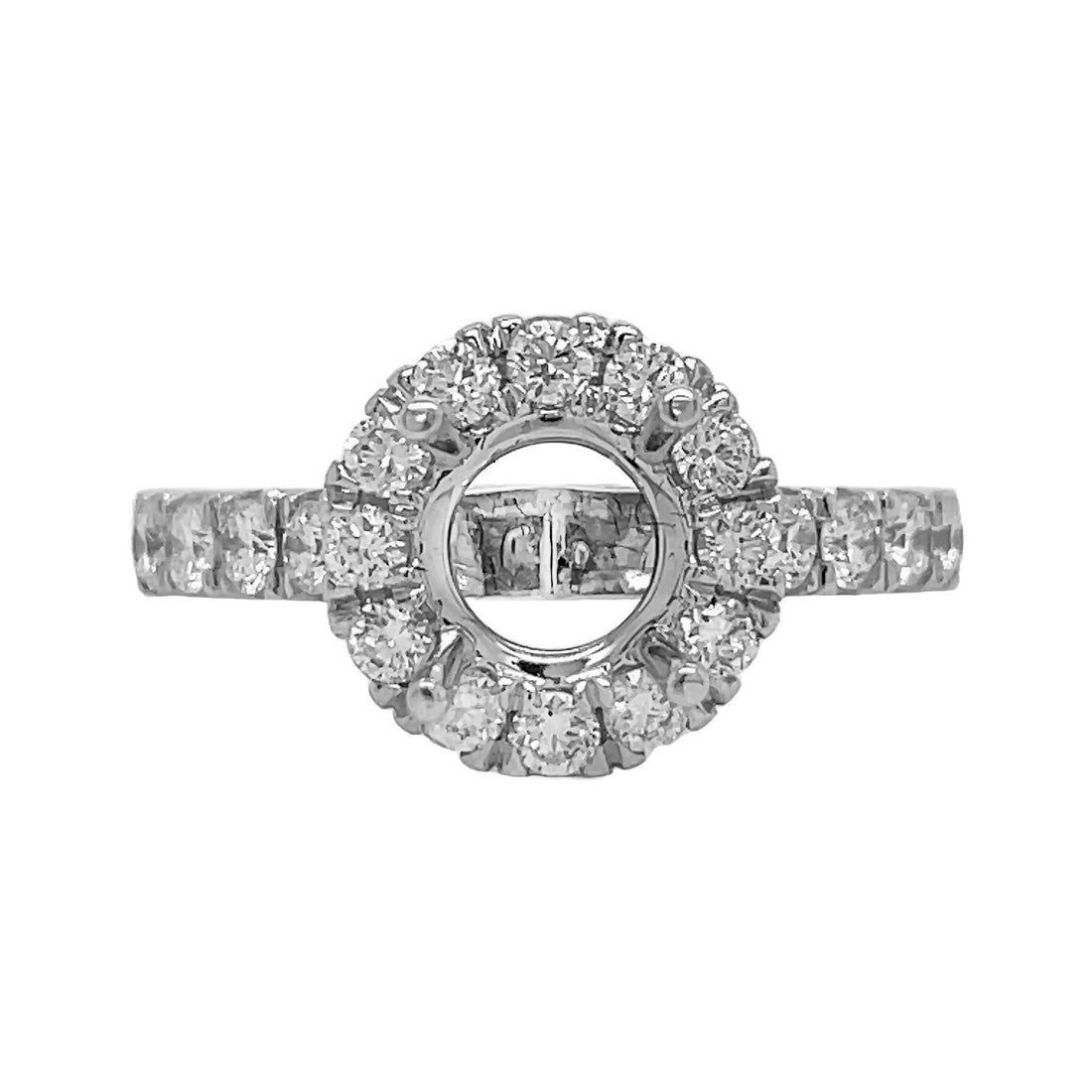 18kt white gold  diamond  semi-mount