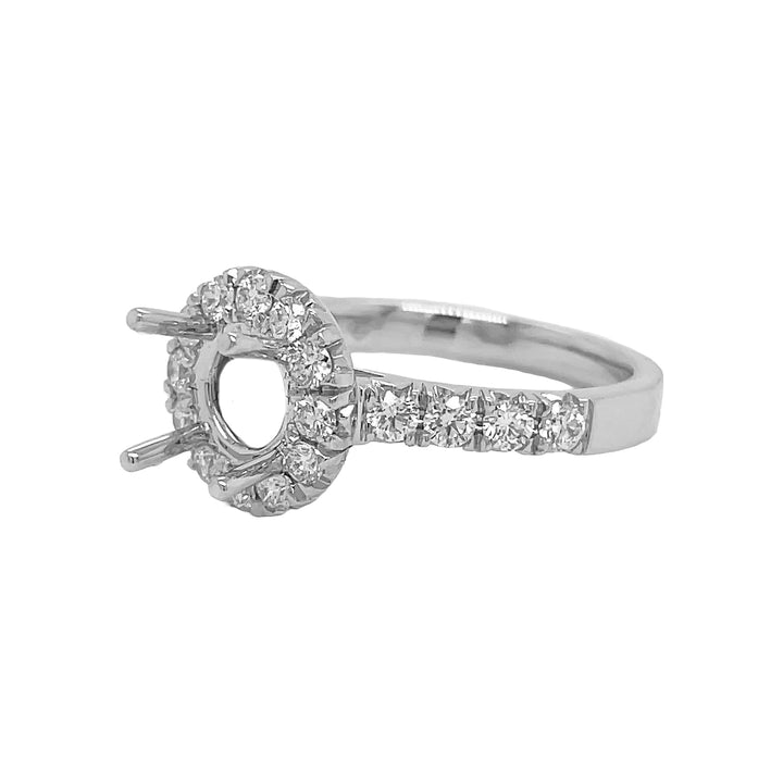 18kt white gold  diamond  semi-mount