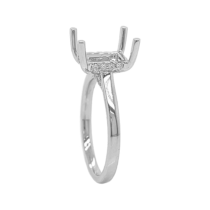 18kt White Gold Diamond Semi Mount