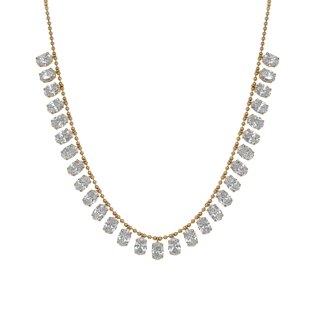 14kt Yellow Gold Lab Diamond Dangling Necklace