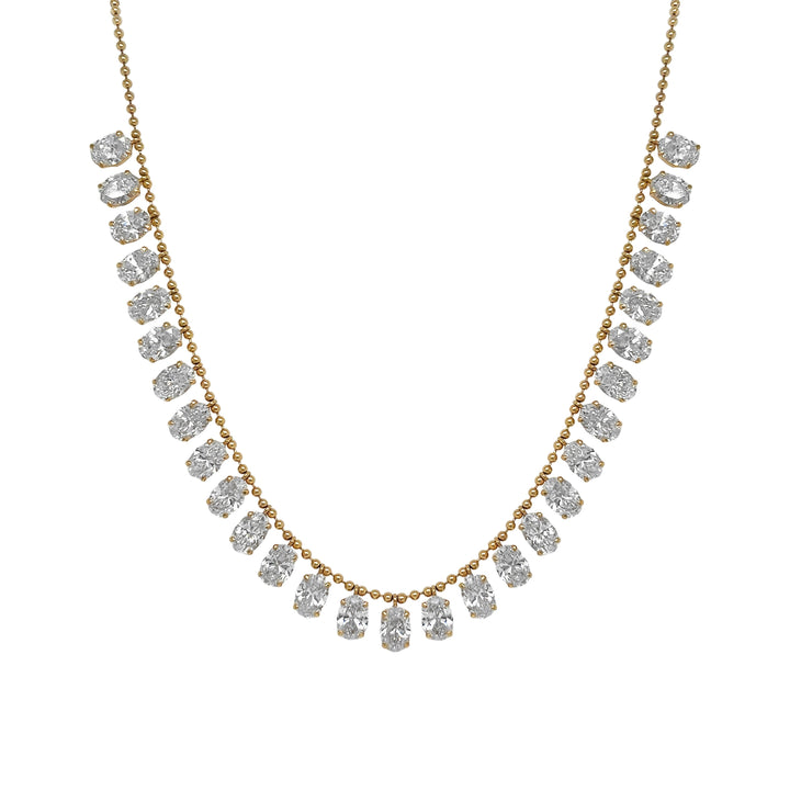 14kt Yellow Gold Lab Diamond Dangling Necklace