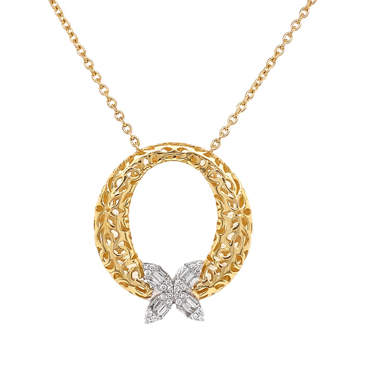 18kt Yellow Gold Diamond Pendant