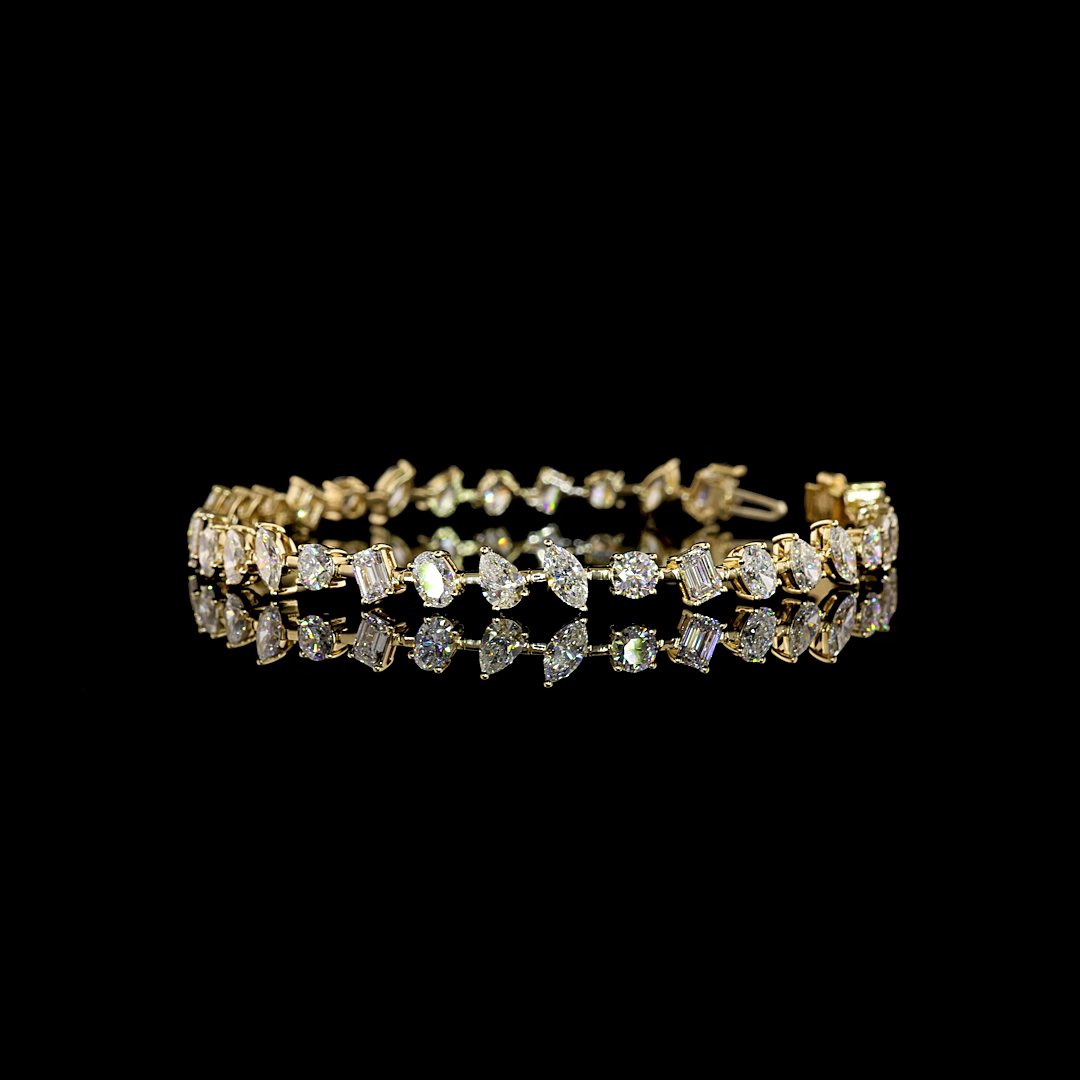 14kt Yellow Gold Lab Diamond Tennis Bracelet
