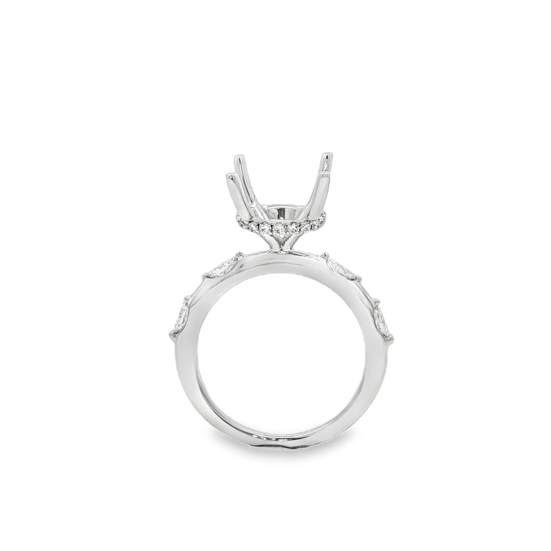 18kt White Gold Diamond Semi-Mount