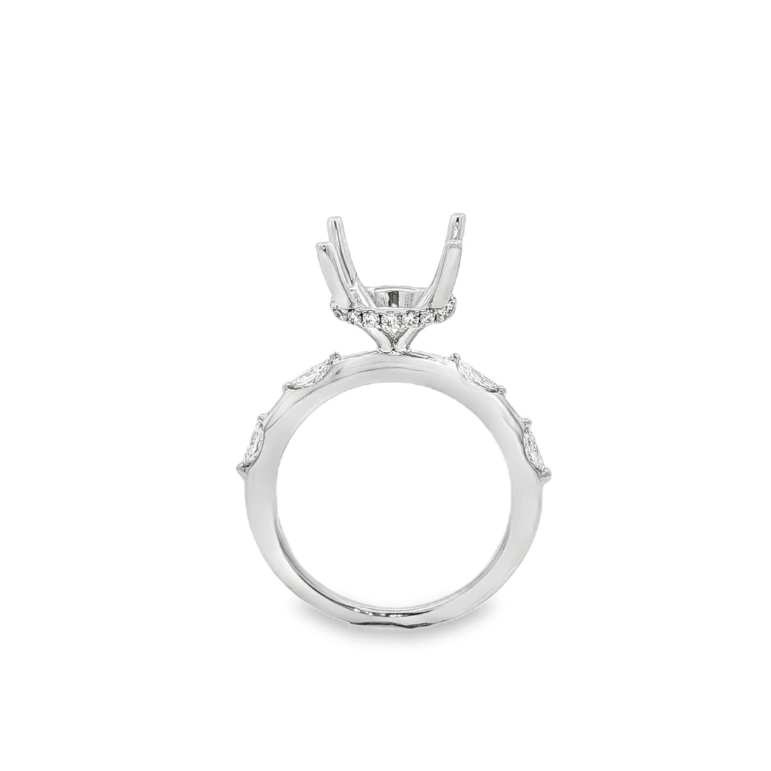 18kt White Gold Diamond Semi-Mount