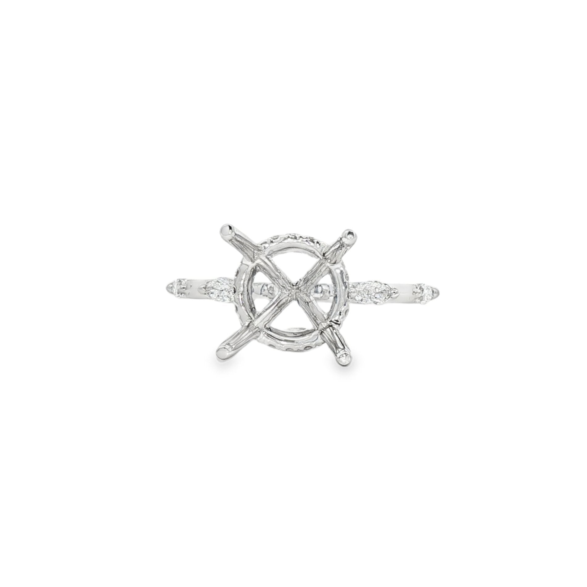 18kt White Gold Diamond Semi-Mount