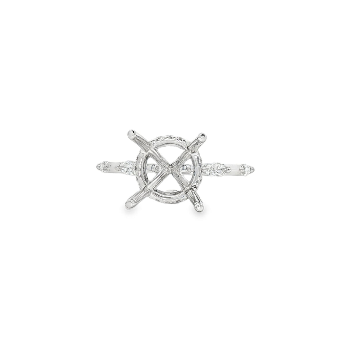 18kt White Gold Diamond Semi-Mount