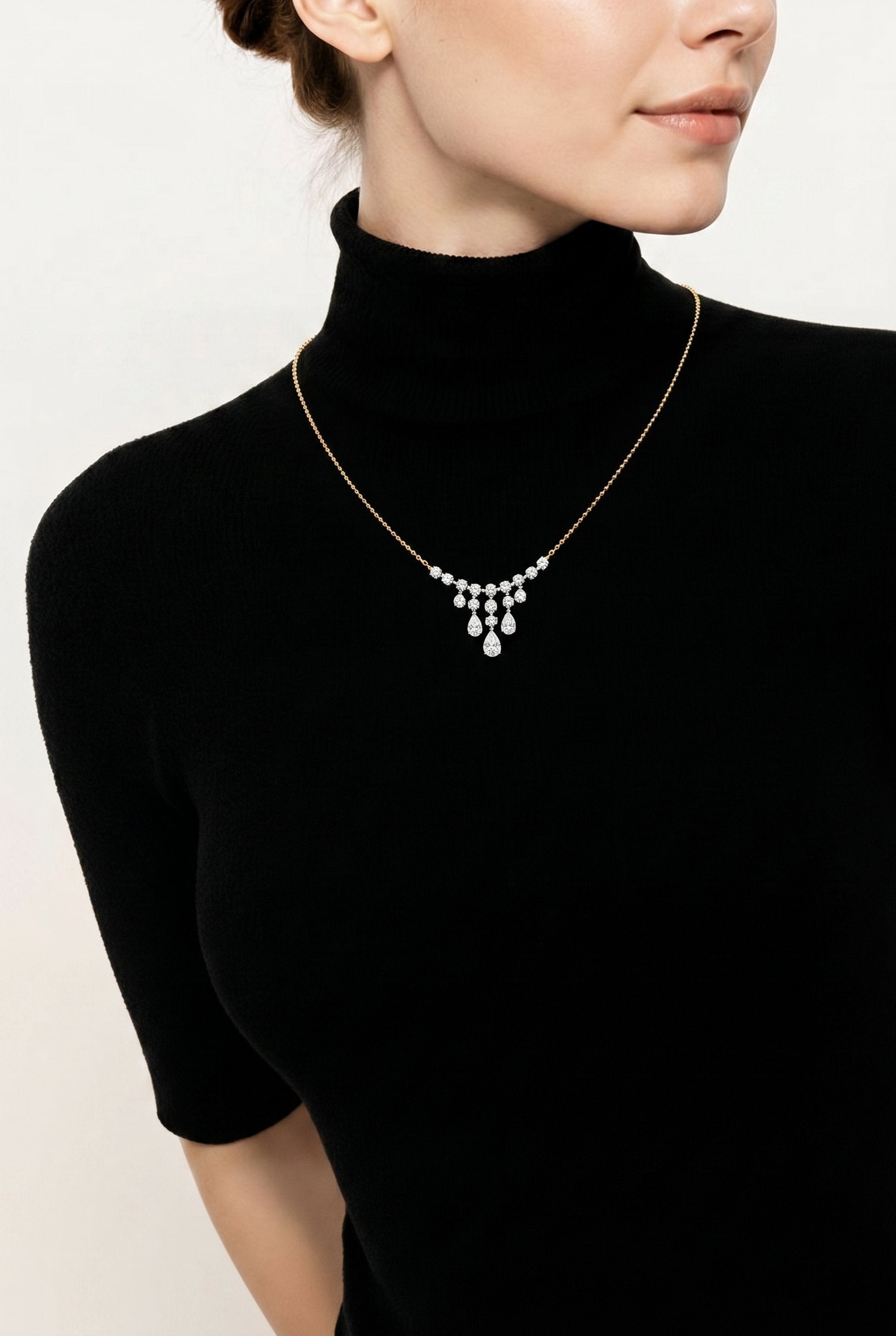 14kt White Gold Lab Diamond Pendant