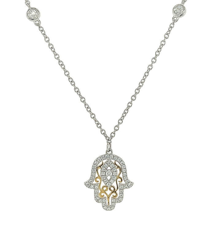 18kt White And Yellow Gold Diamond Pendant