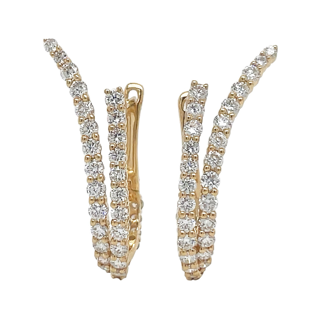 18kt Yellow Gold Diamond Earrings