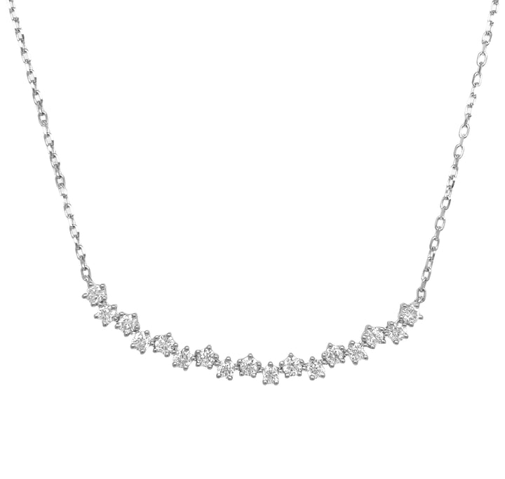 18kt White Gold Diamond Bar Pendant