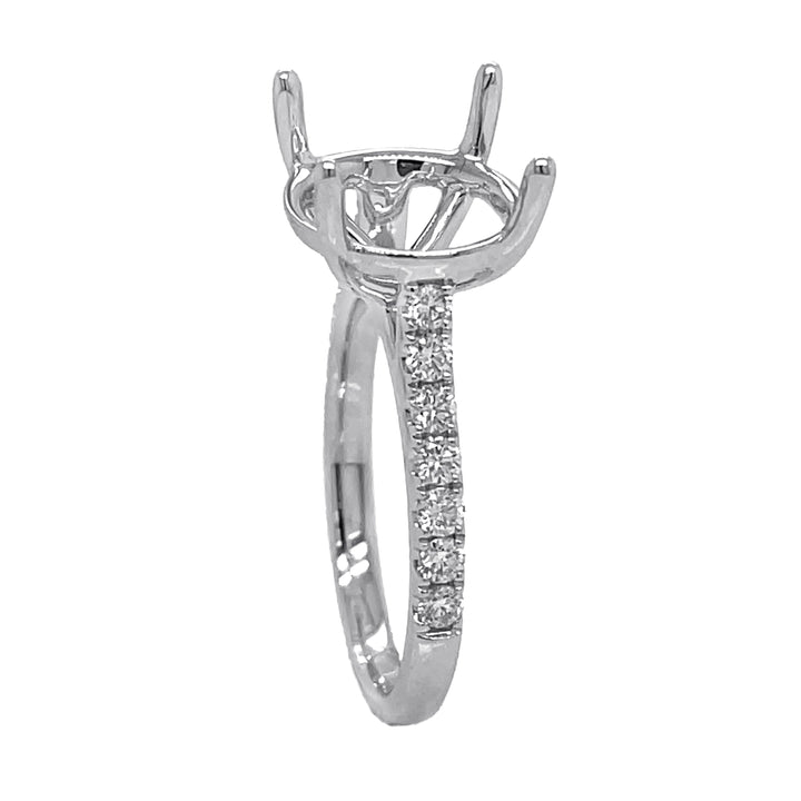 18kt White Gold Diamond Semi-mount