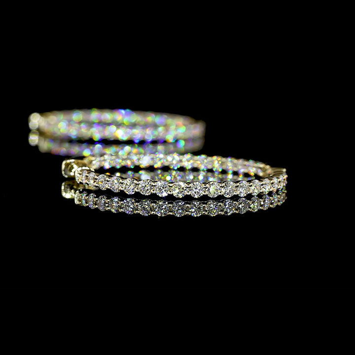 14kt Yellow Gold Lab Diamond Hoops