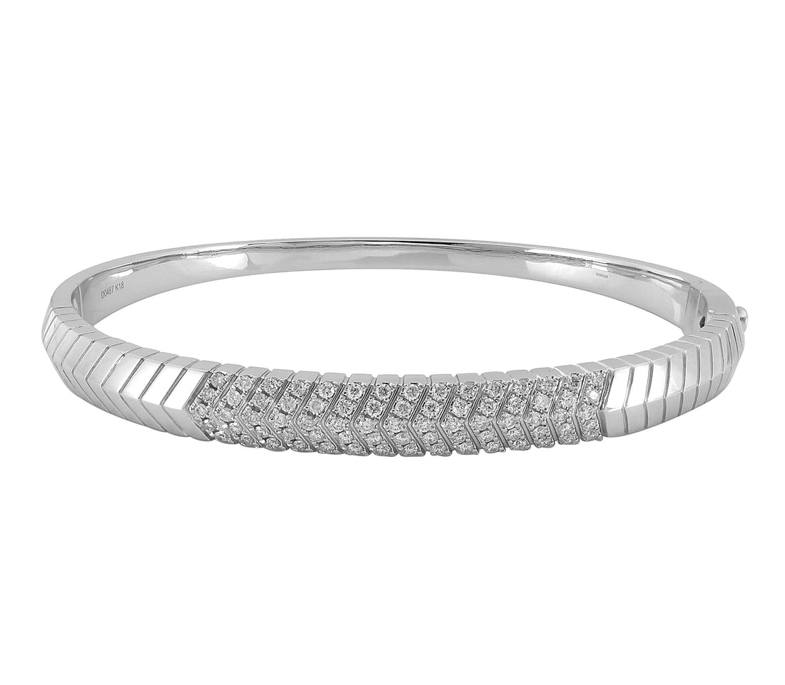18kt White Gold Diamond Bangle