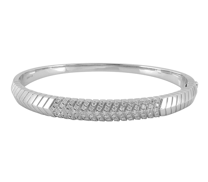 18kt White Gold Diamond Bangle