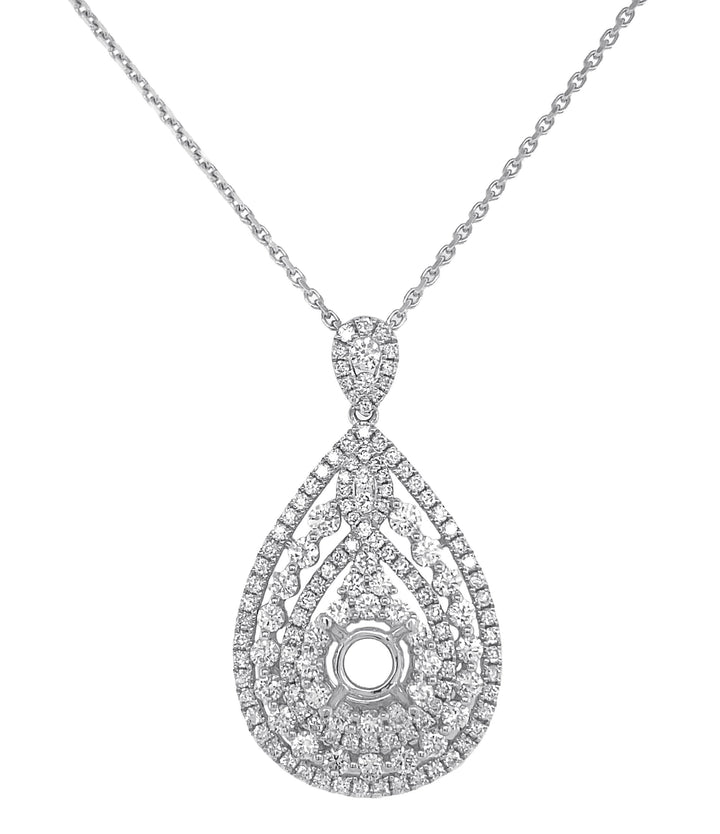 18kt White Gold Diamond Pendant