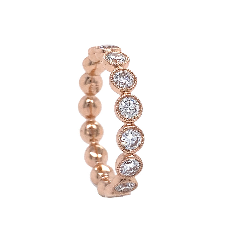 18kt Rose Gold Diamond Band