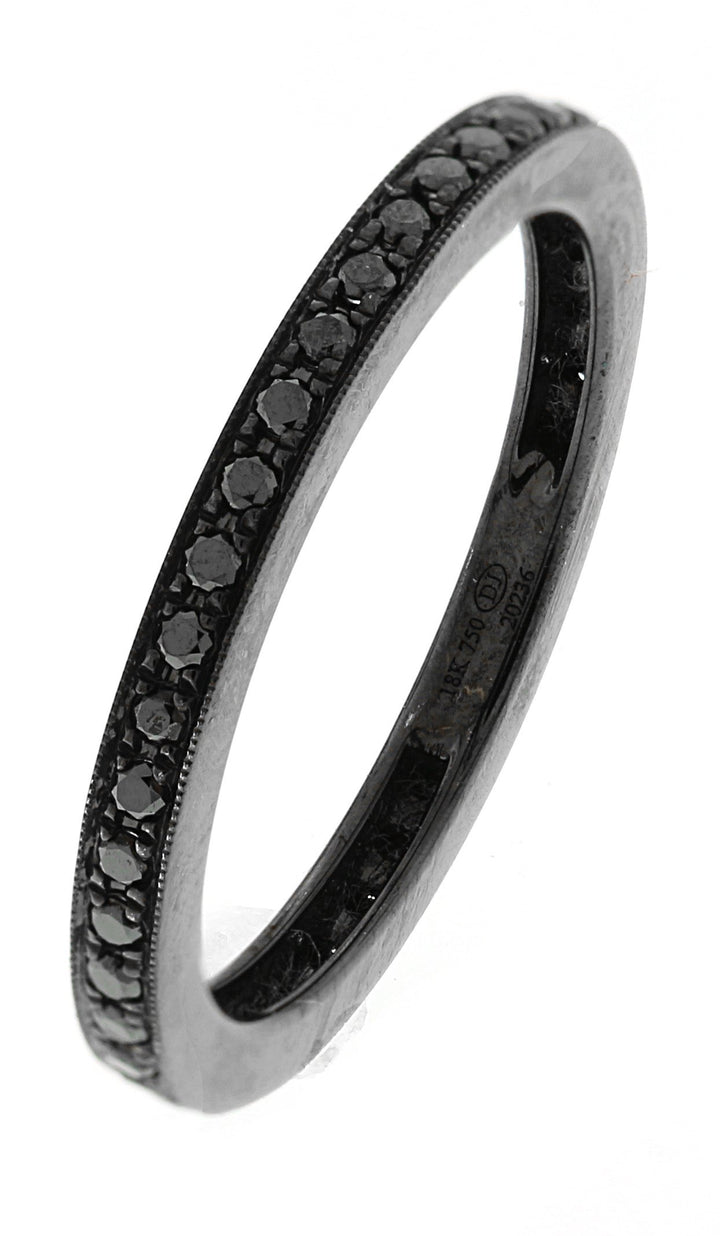 18kt Black Gold Diamond Eternity Band