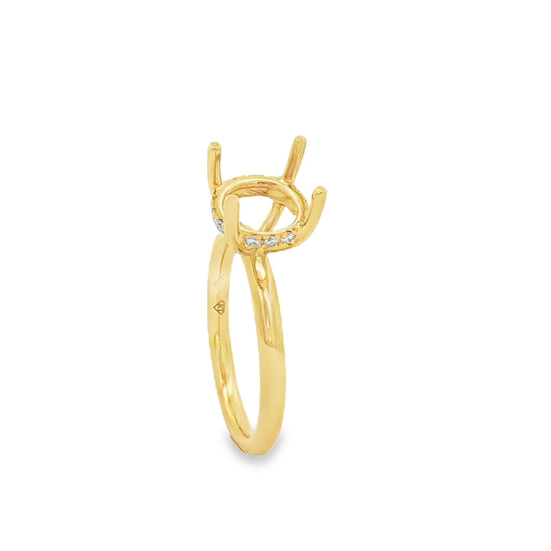 18kt Yellow Gold Diamond Semi-Mount