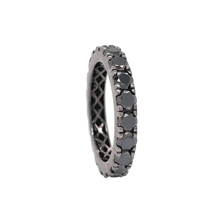 18kt Black Gold And Black Diamond Band