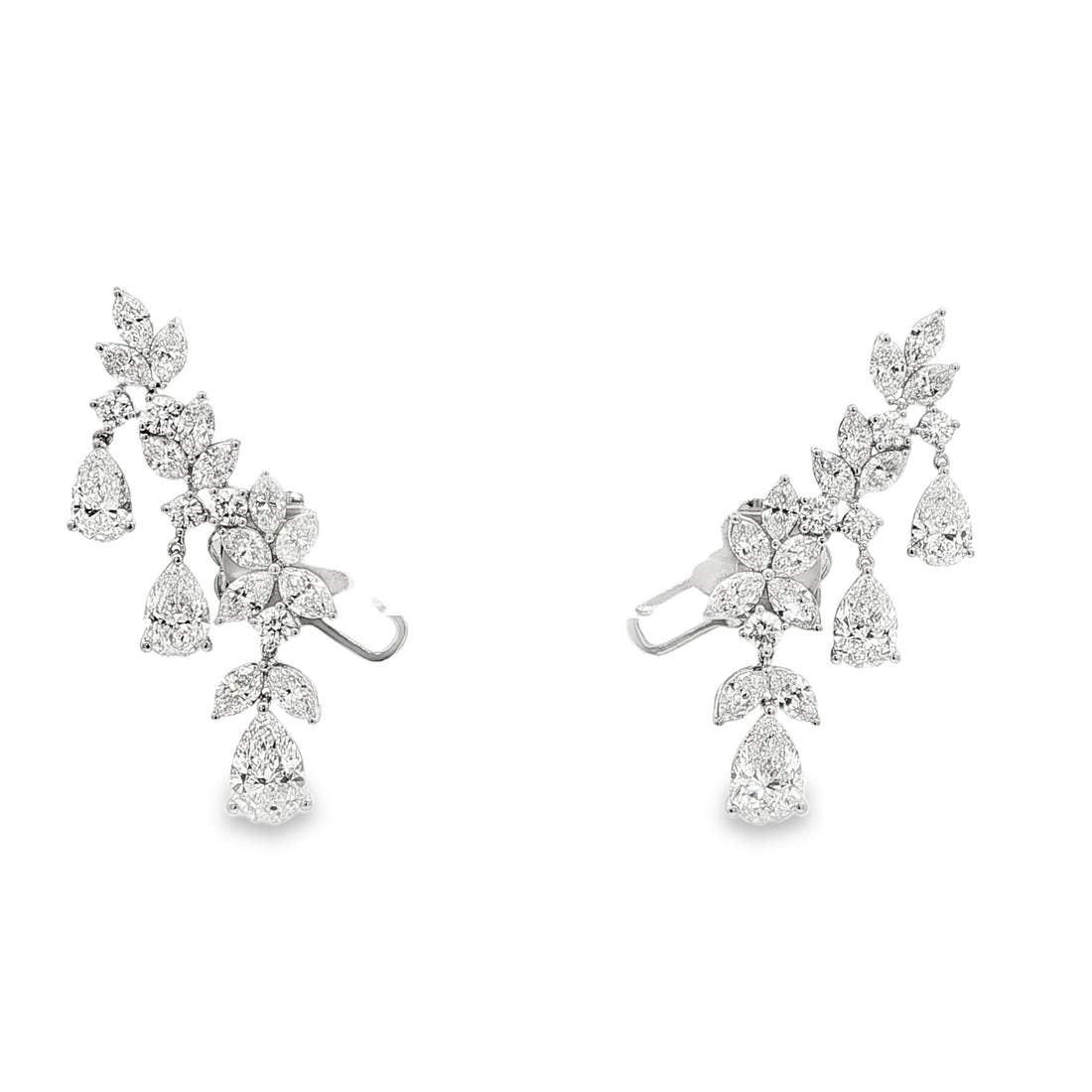 18kt White Gold GIA Certified Diamond Earrings