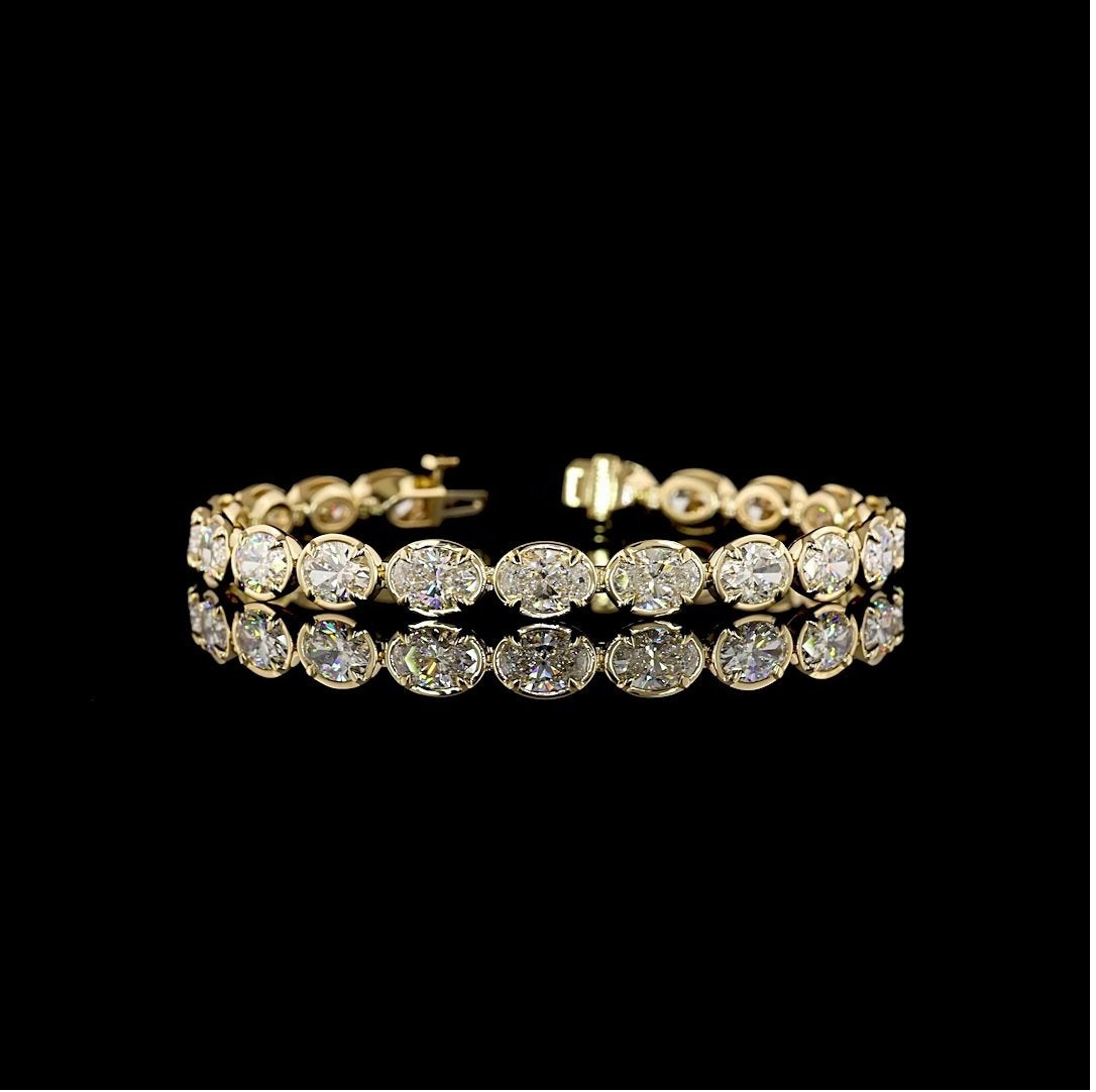 14kt Yellow Gold Lab Diamond Tennis Bracelet